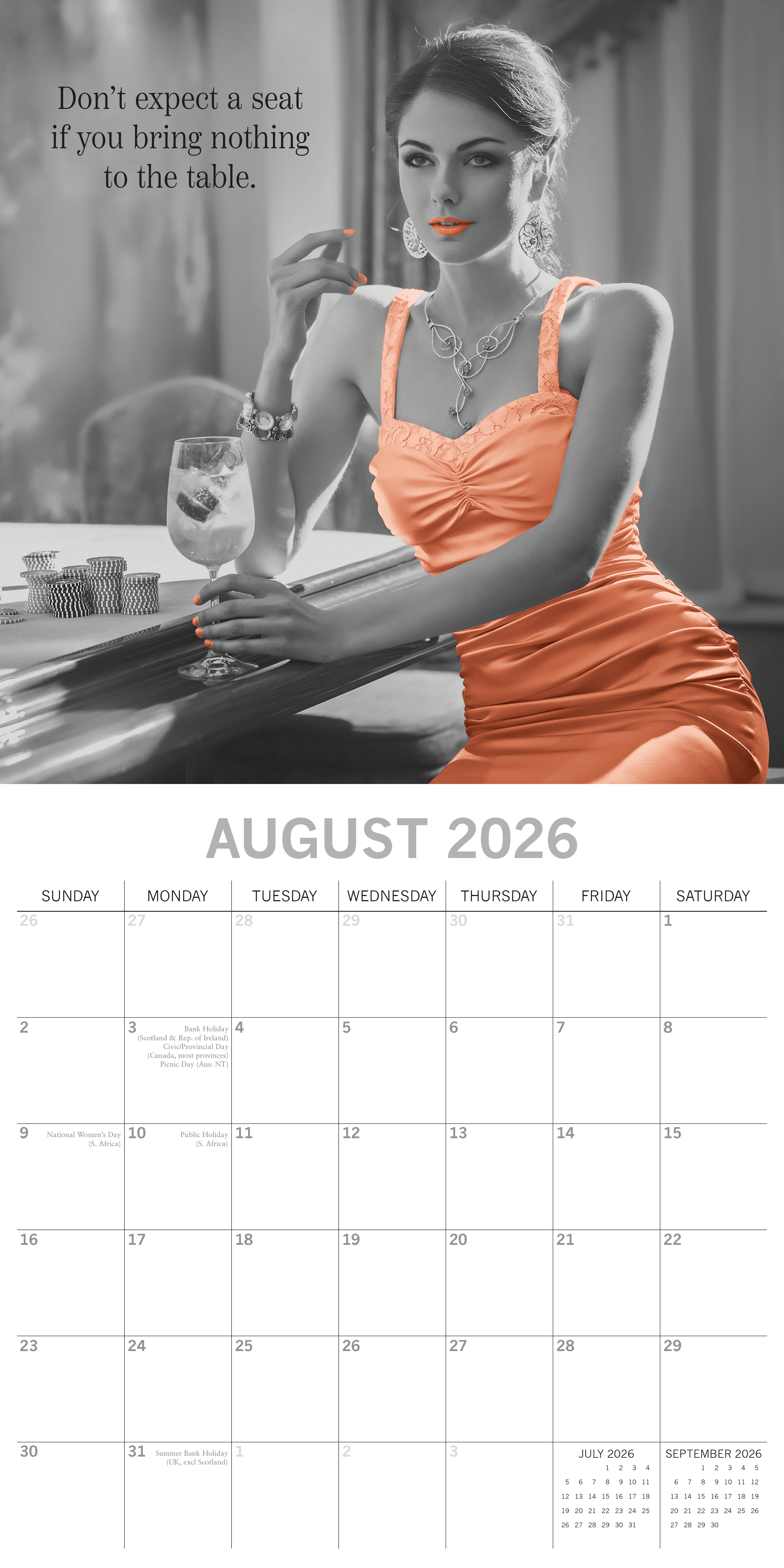 2026 Women's Wit - Square Wall Calendar