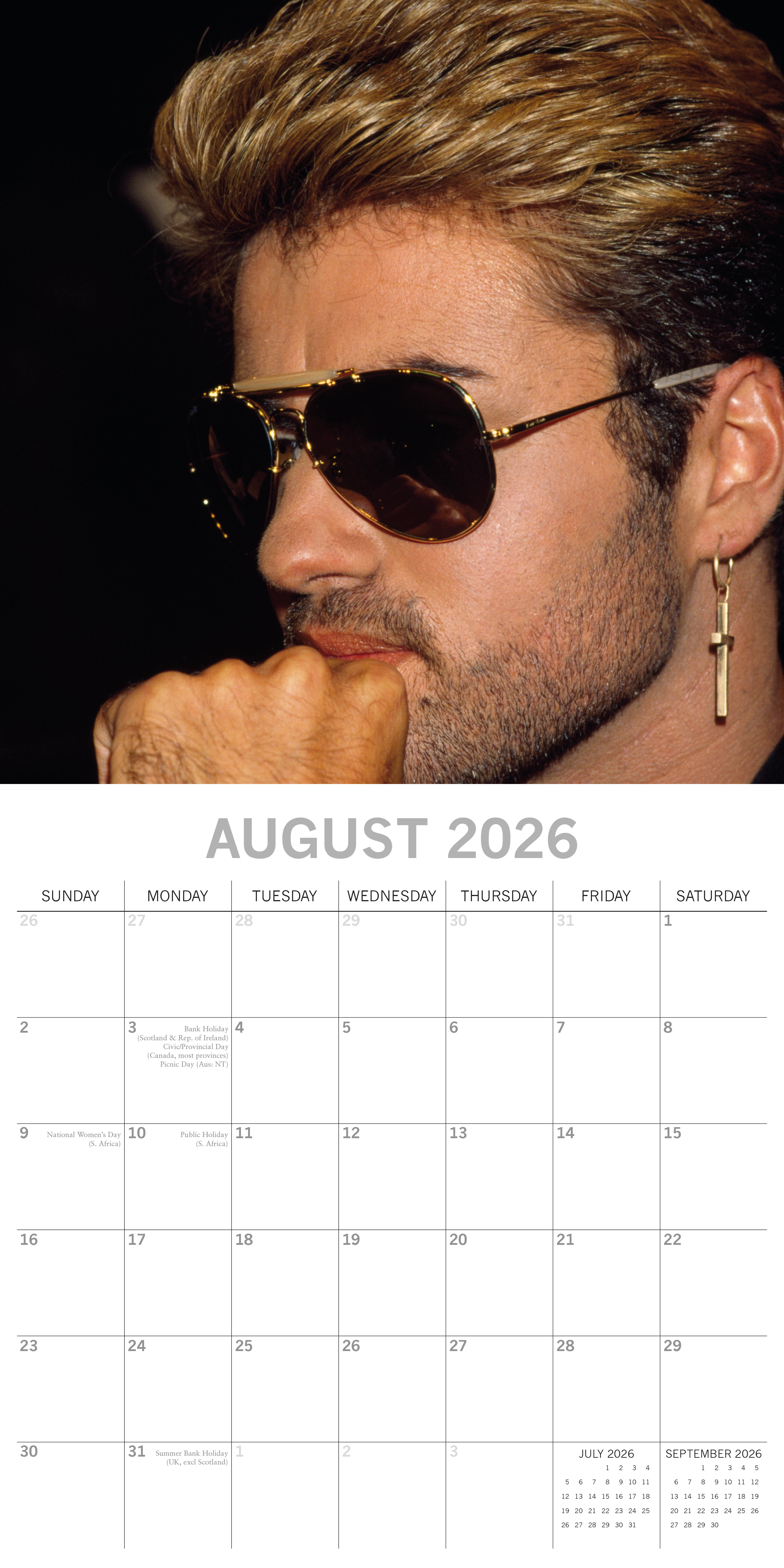 2026 George Michael - Square Wall Calendar