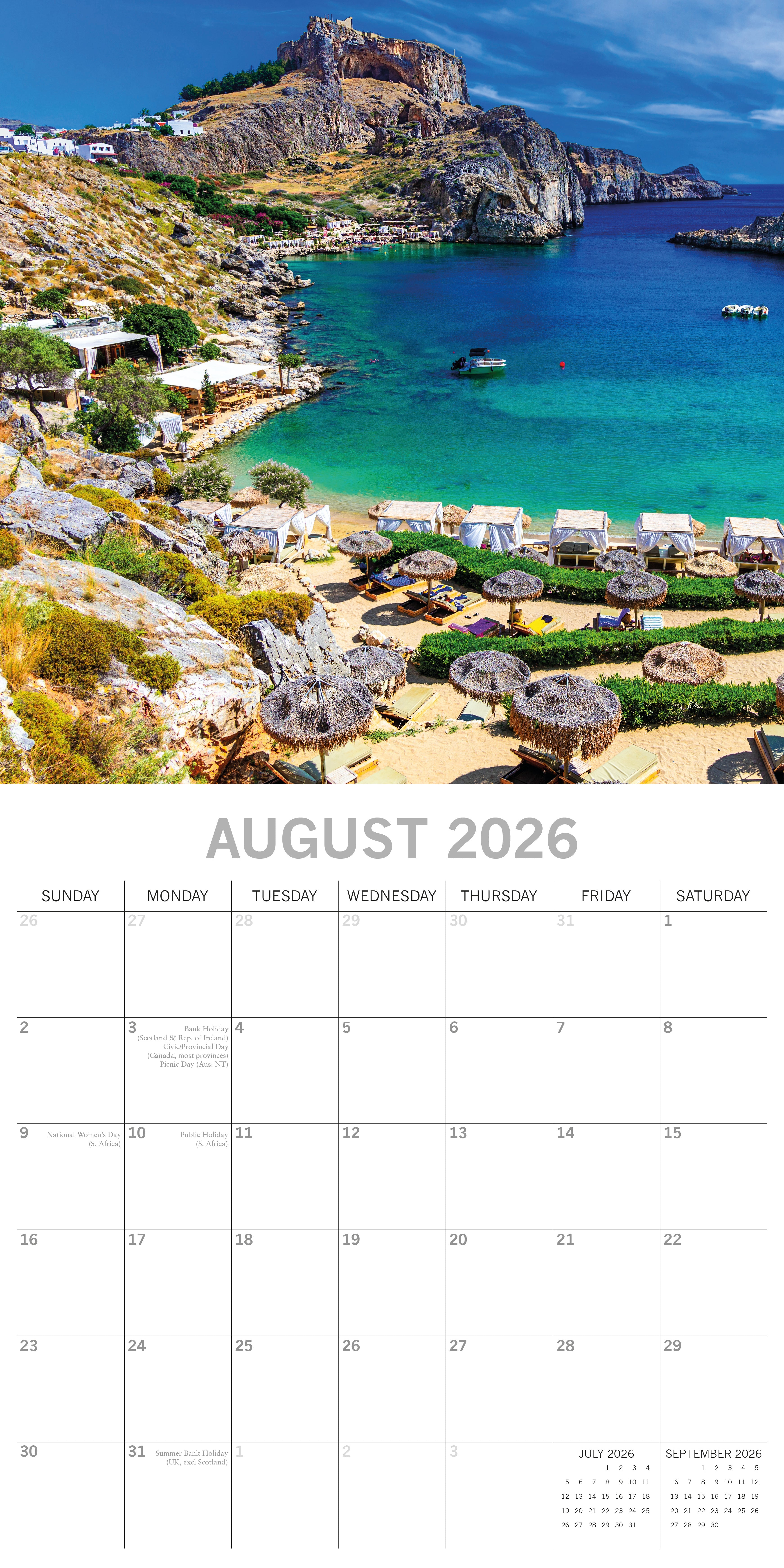 2026 Greek Islands - Square Wall Calendar