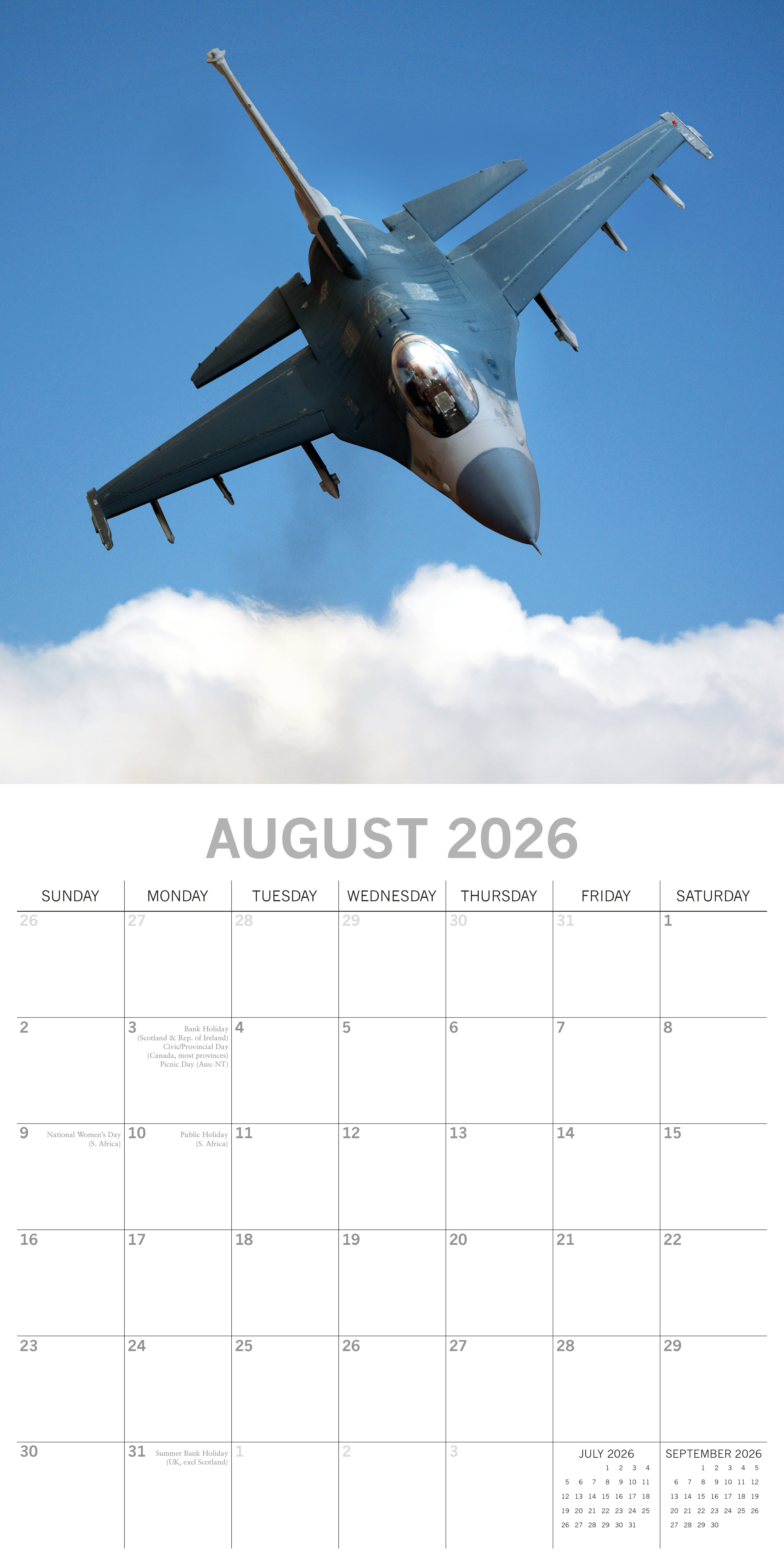2026 Warbirds - Square Wall Calendar