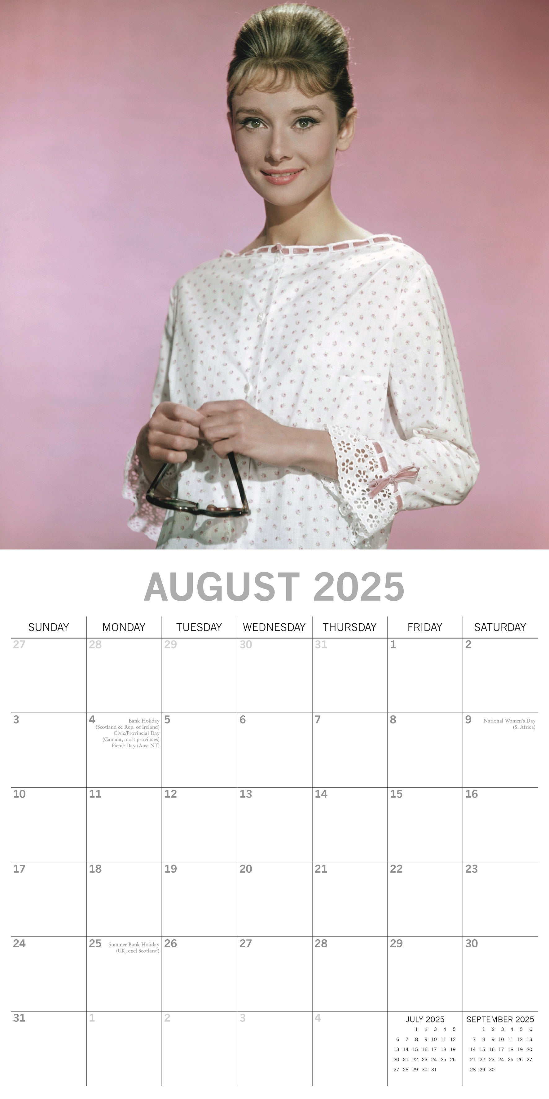 2025 Audrey Hepburn - Square Wall Calendar