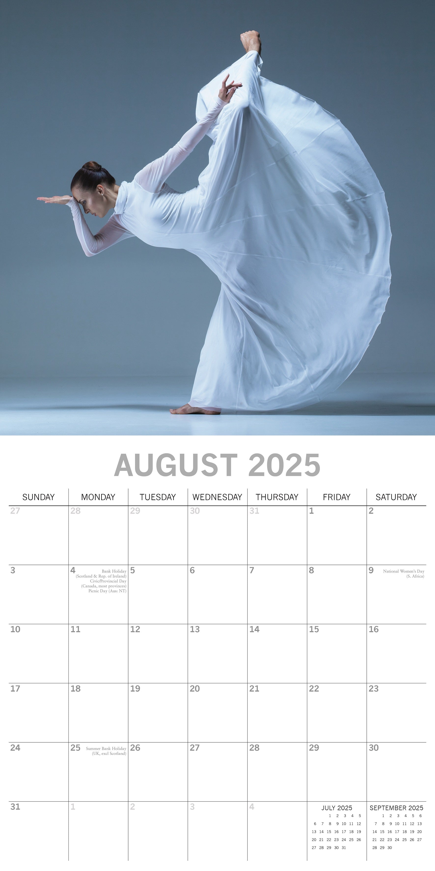 2025 Ballet - Square Wall Calendar