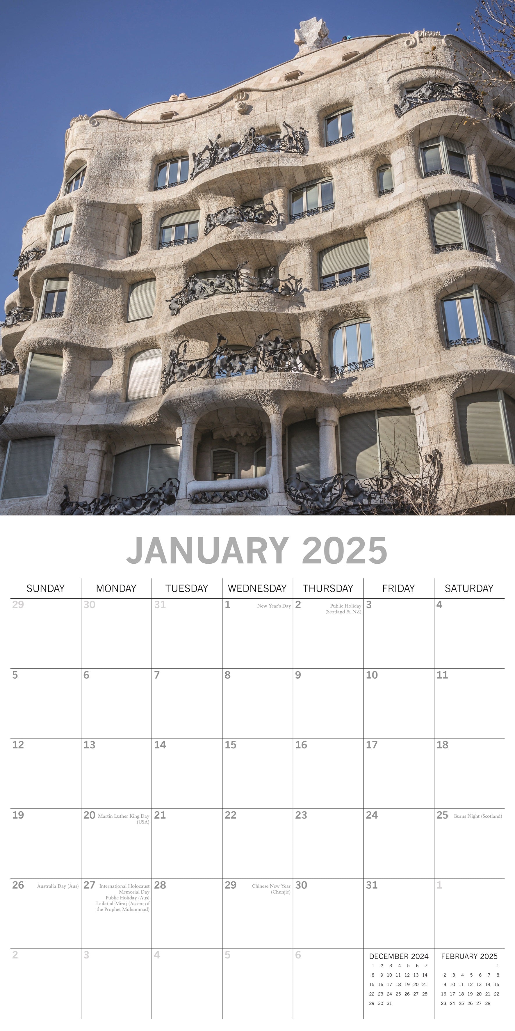 2025 Barcelona - Square Wall Calendar