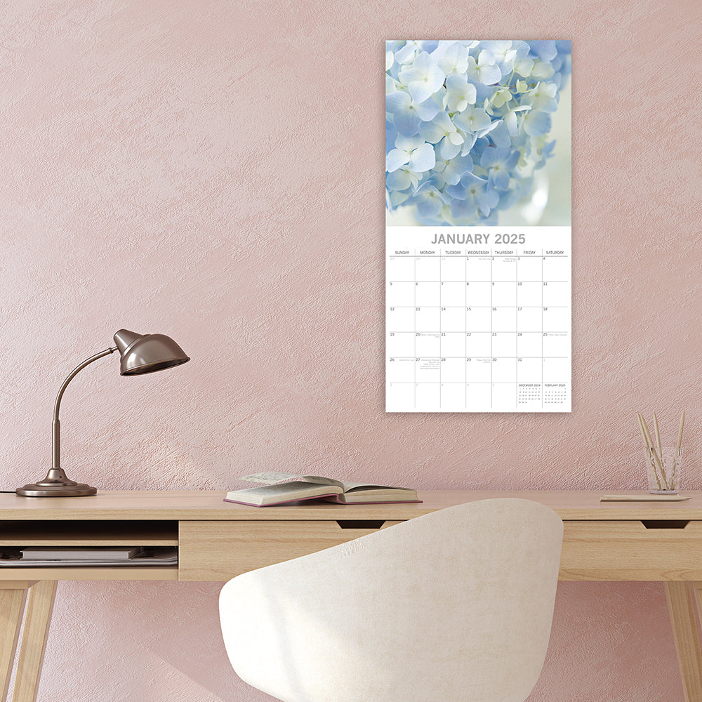 2025 Beauty of Flowers - Square Wall Calendar