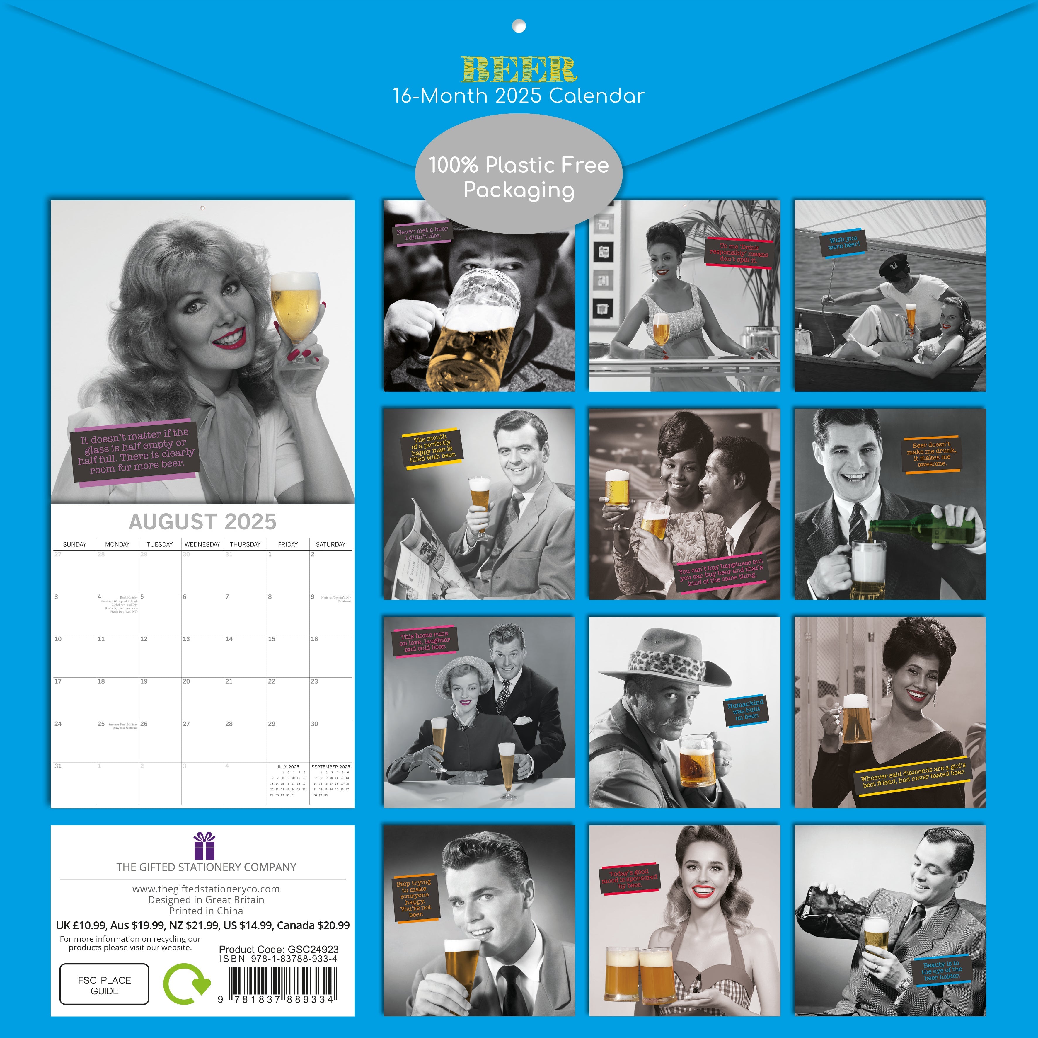 2025 Beer - Square Wall Calendar