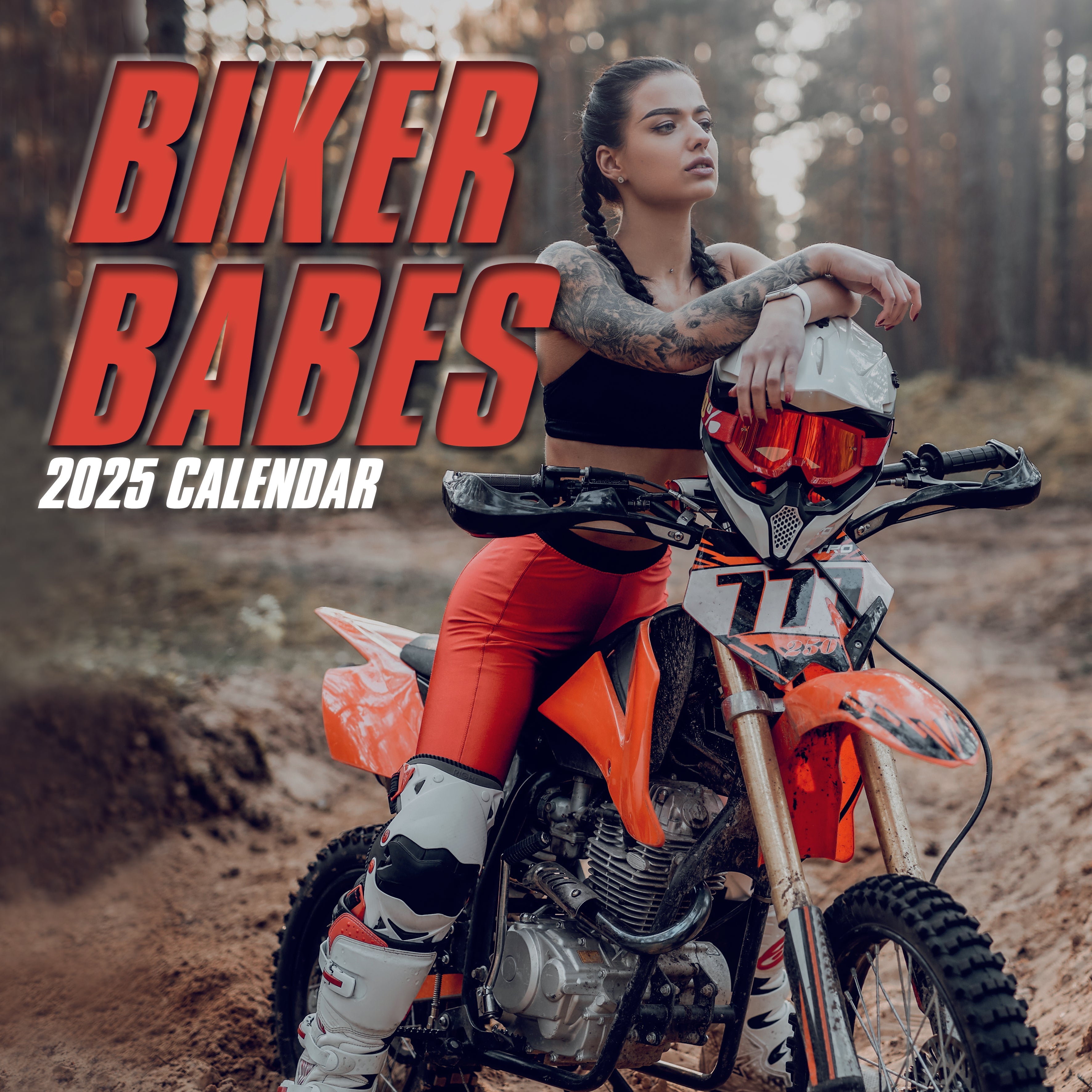 2025 Biker Babes - Square Wall Calendar