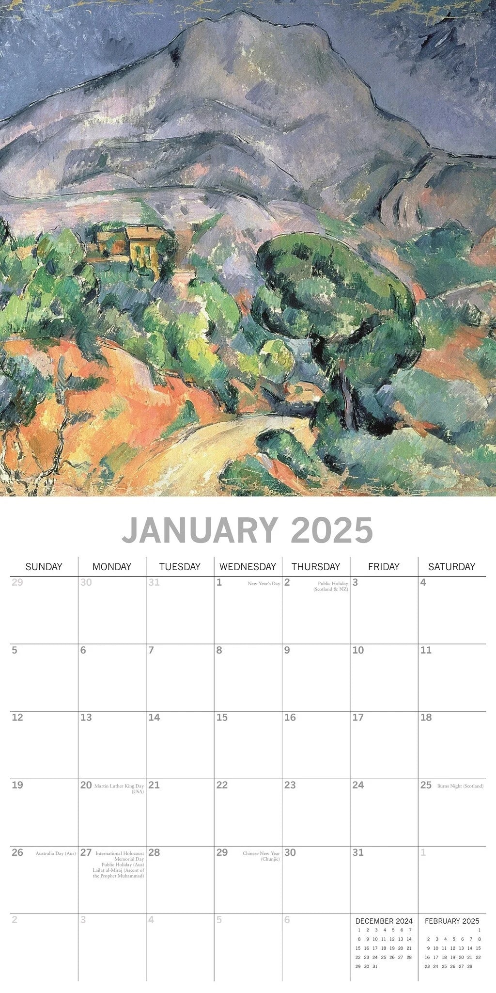 2025 Cezanne - Square Wall Calendar