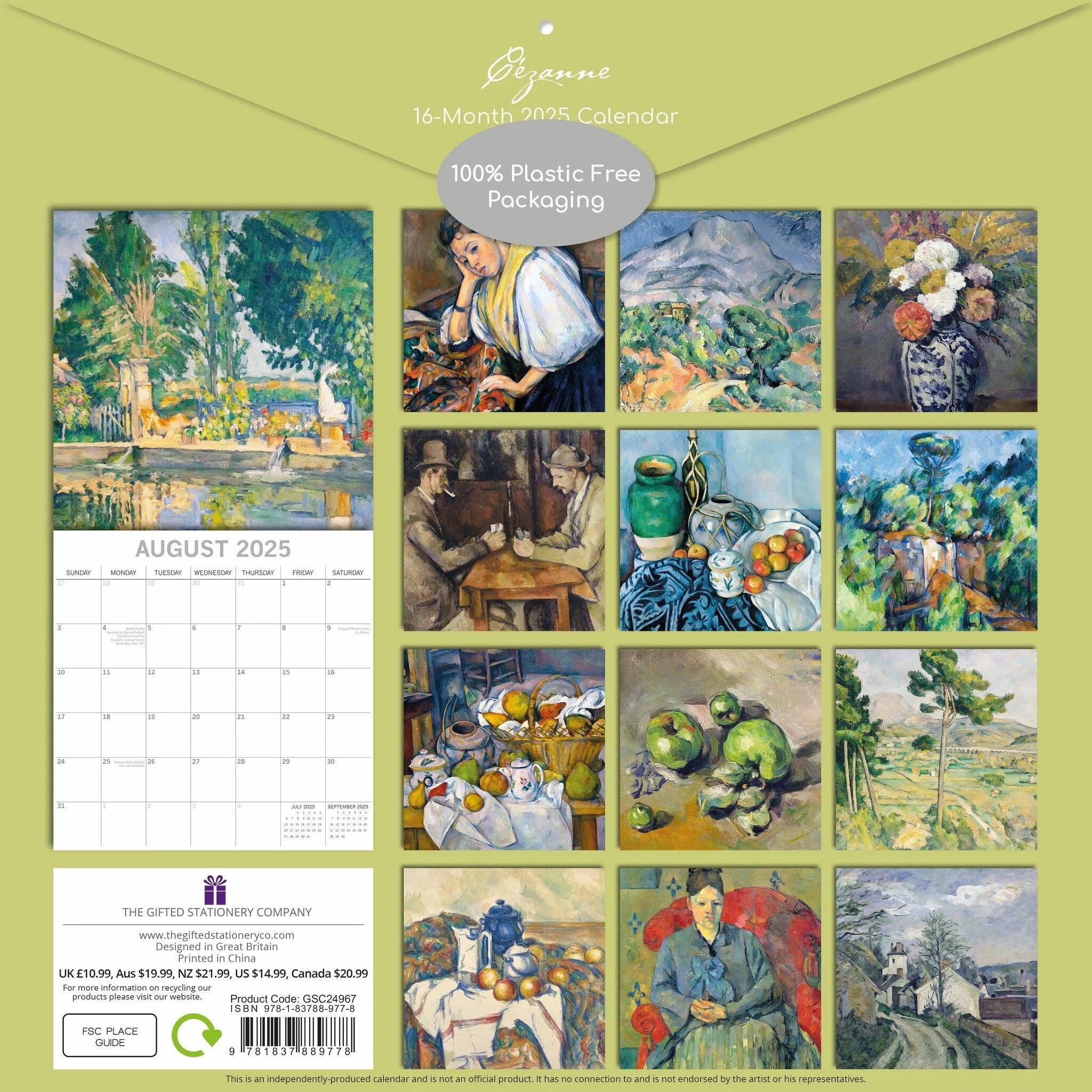 2025 Cezanne - Square Wall Calendar