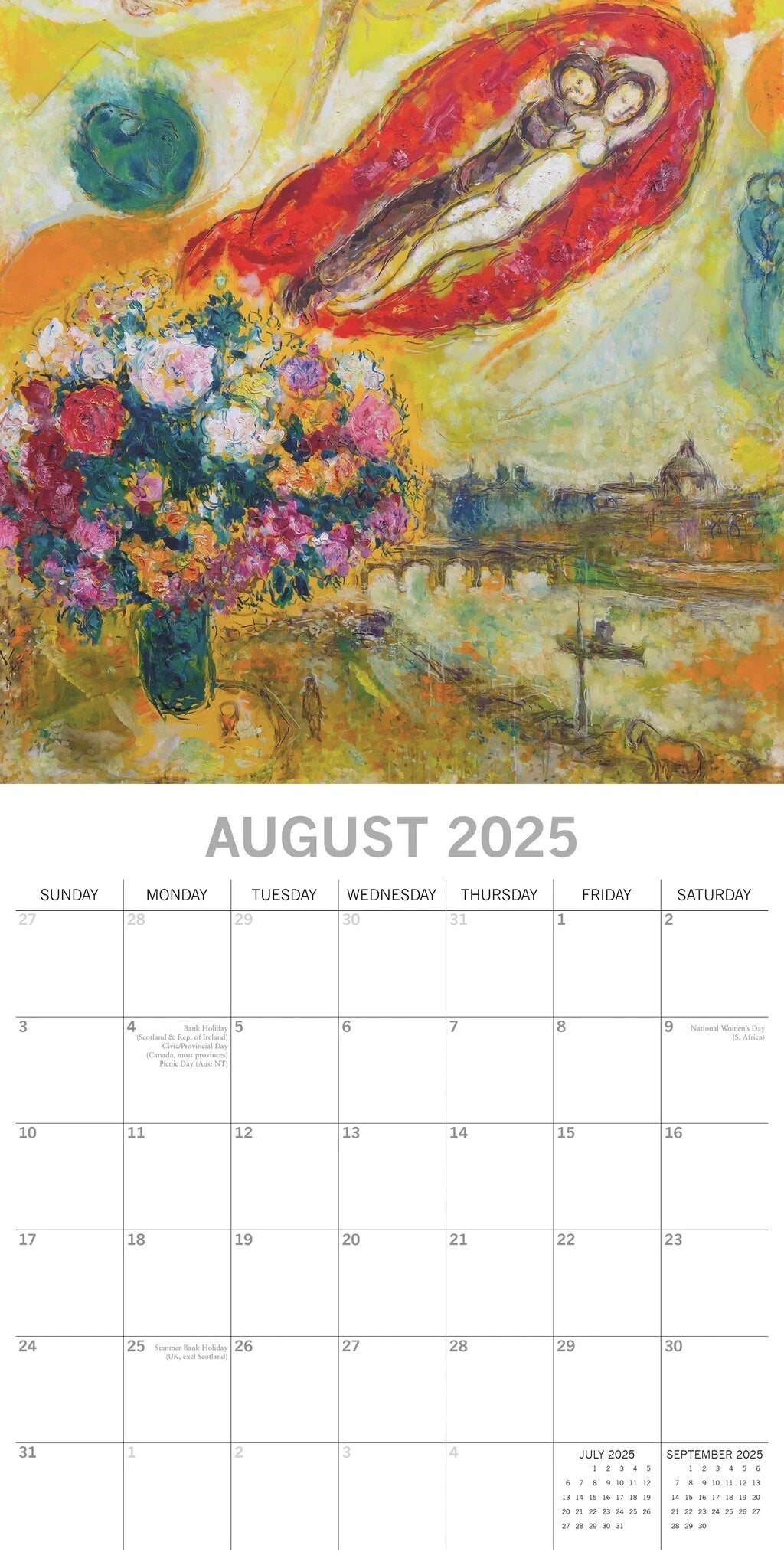 2025 Chagall - Square Wall Calendar