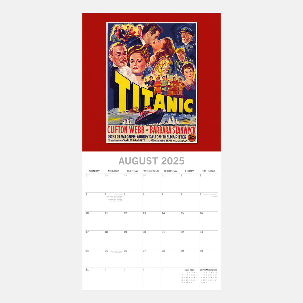 2025 Classic Movie Posters - Square Wall Calendar