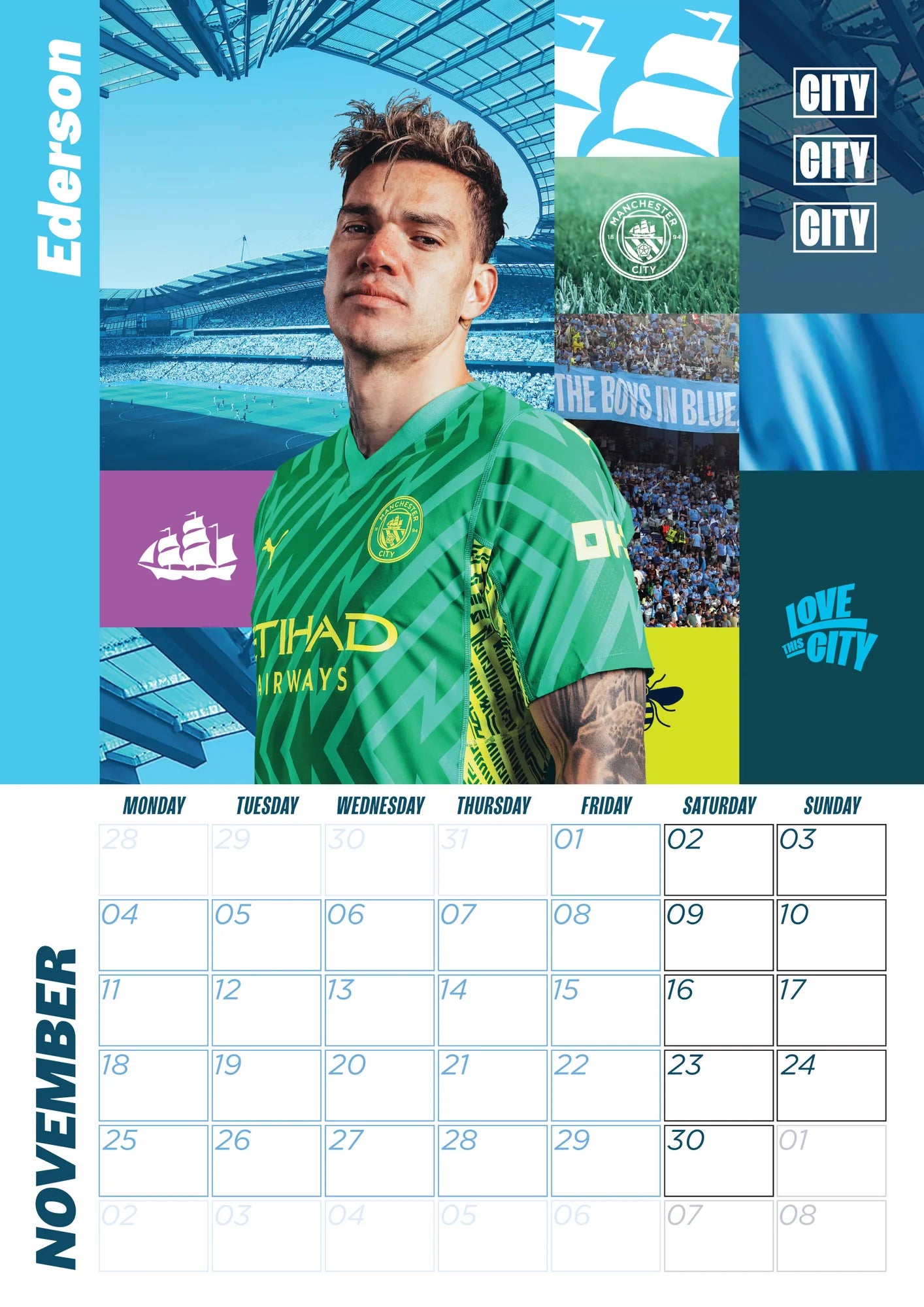 2024 Manchester City FC - A3 Wall Calendar  SOLD OUT