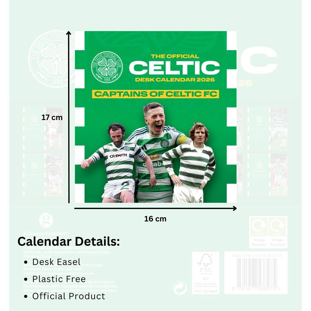2026 Celtic FC - Desk Easel Calendar