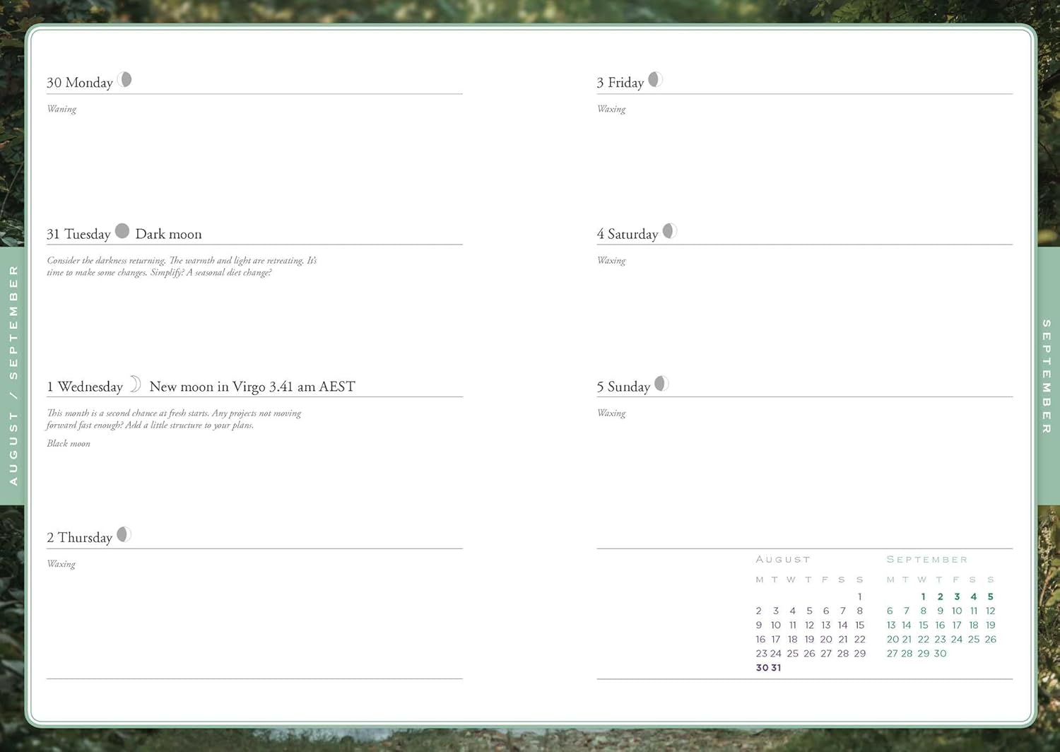 2027 Lunar and Seasonal Diary - Southern Hemisphere - Weekly Diary/Planner