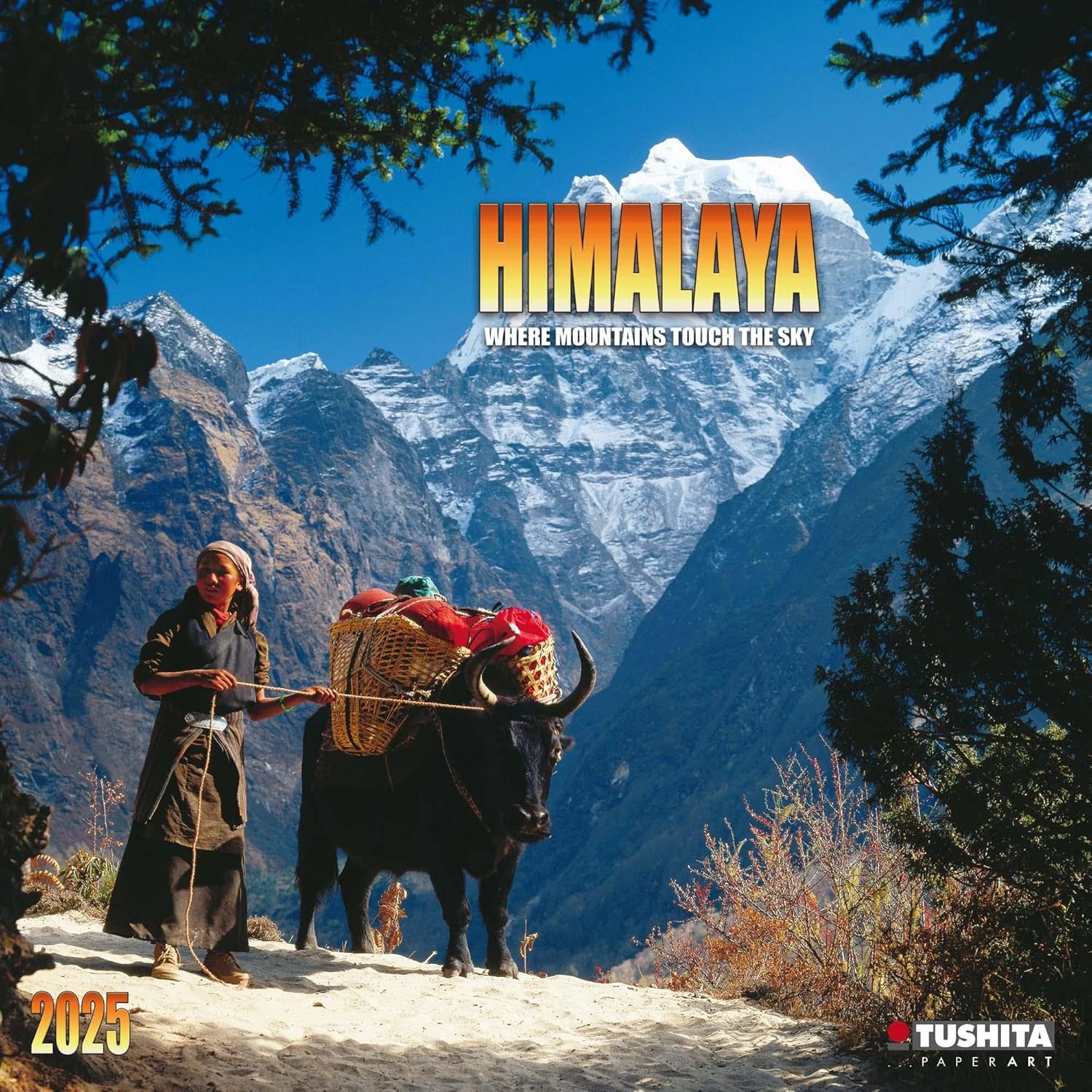 2025 Himalaya Where Mountains Touch the Sky - Square Wall Calendar