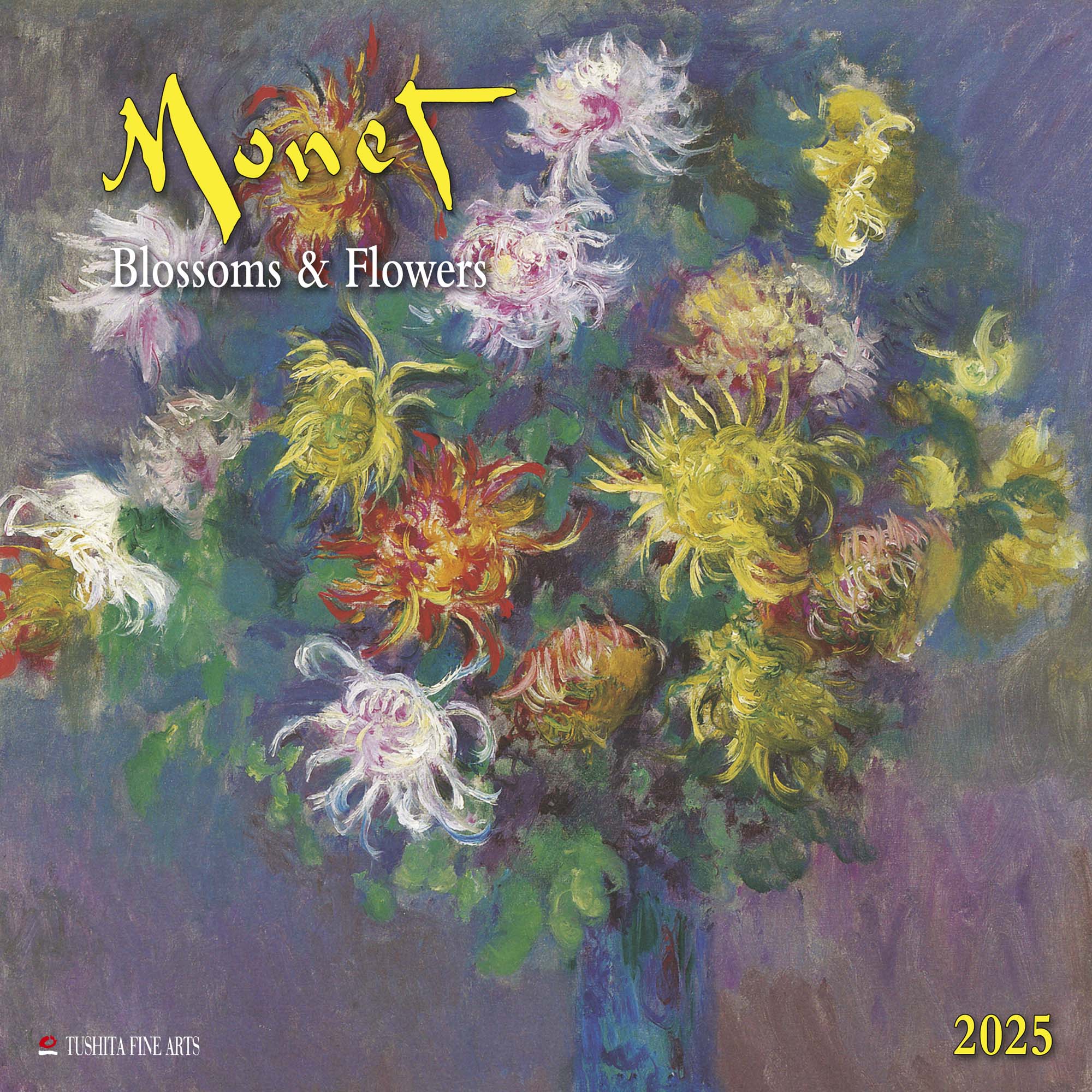 2025 Claude Monet Blossoms & Flowers - Square Wall Calendar