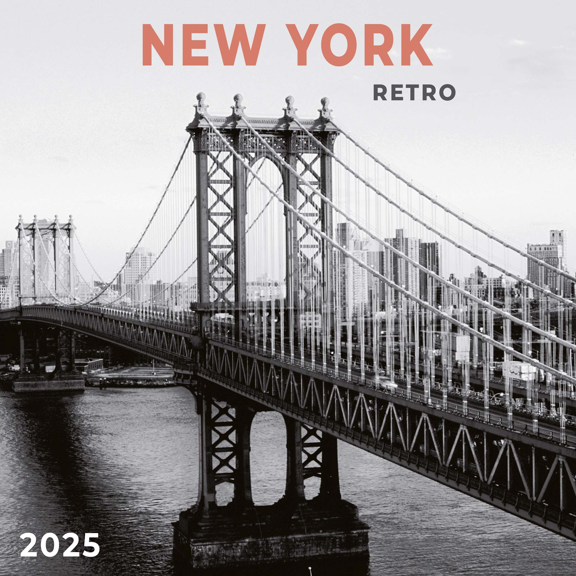 2025 New York Retro - Square Wall Calendar