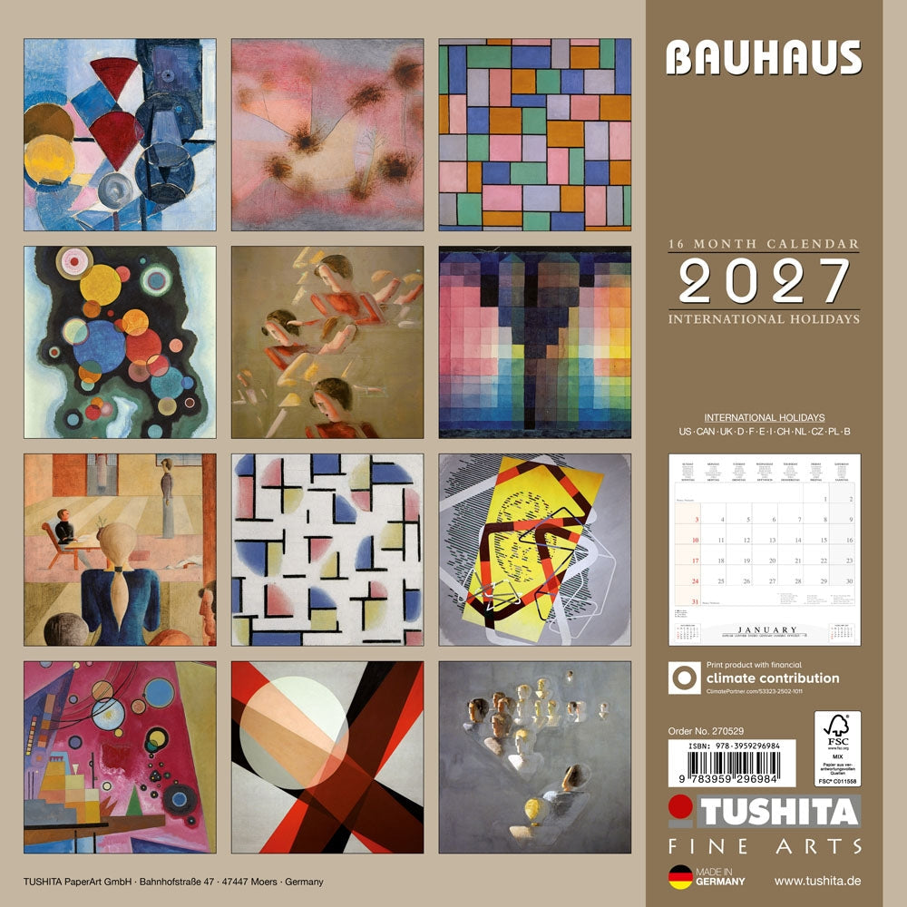 2027 Bauhaus - Square Wall Calendar