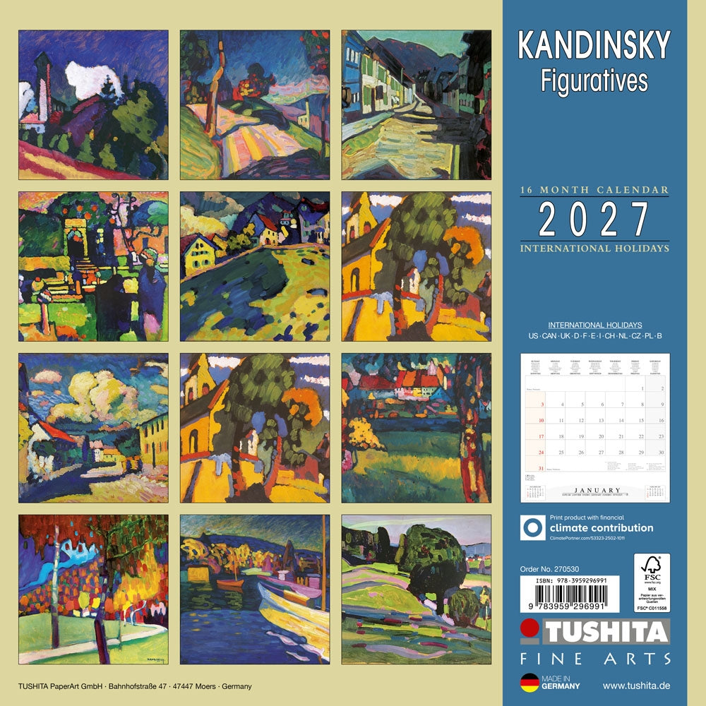 2027 Kandinsky Figuratives - Square Wall Calendar