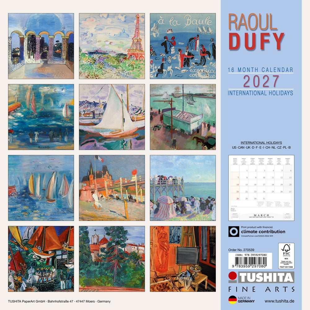 2027 Raoul Dufy - Square Wall Calendar