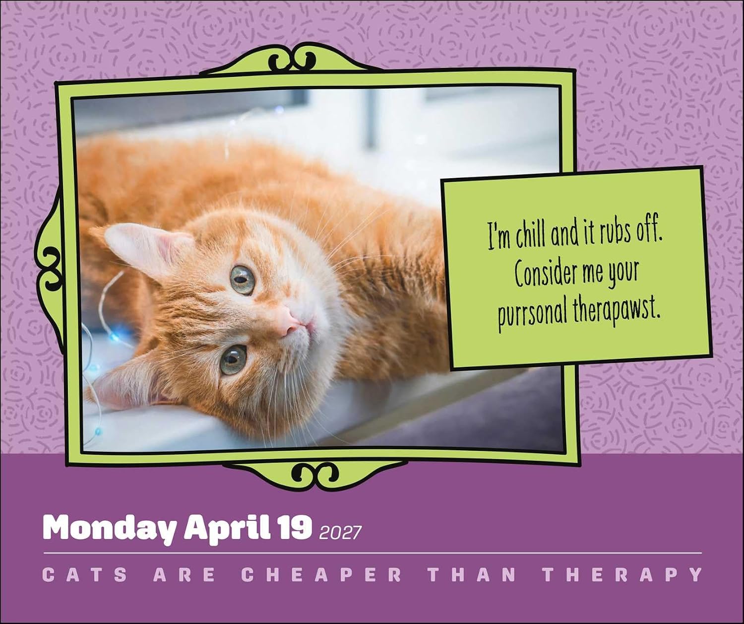 2027 Cats Are Cheaper Than Therapy - Square Wall Calendar