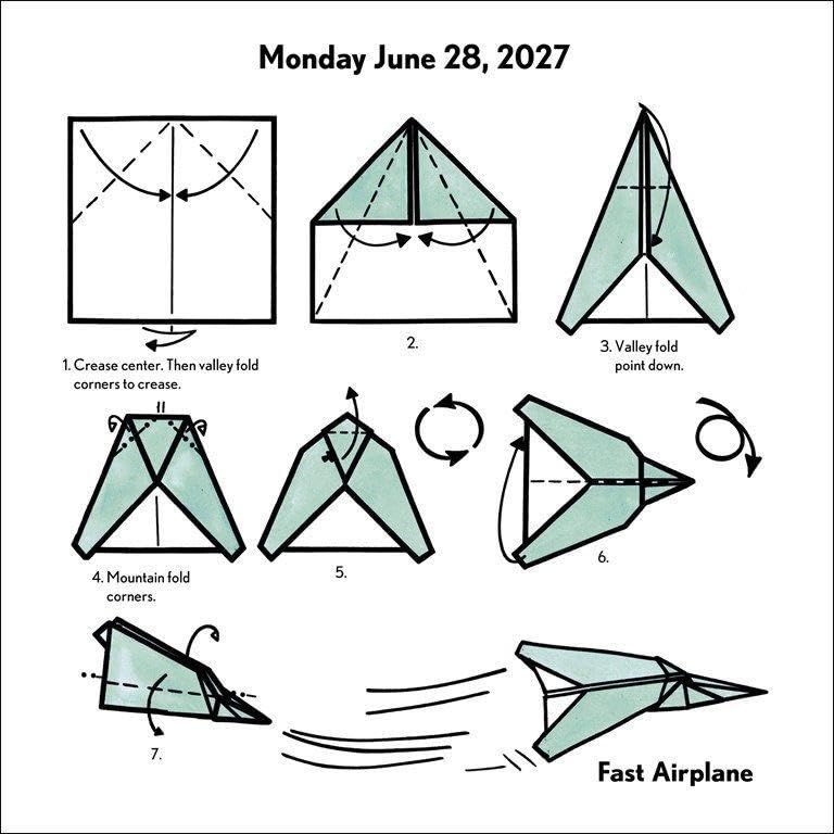 2027 Easy Origami Fold-a-Day - Daily Boxed Page-A-Day Calendar