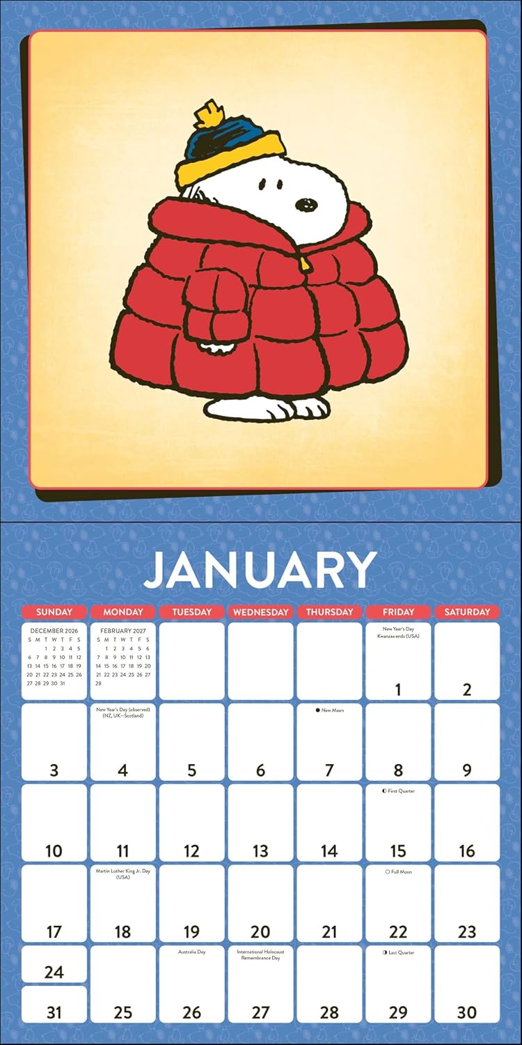 2027 Snoopy - Square Wall Calendar
