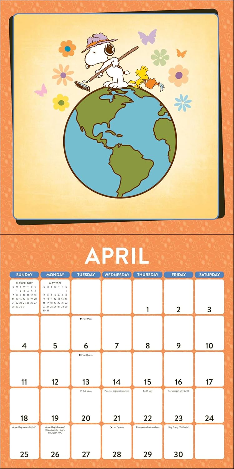 2027 Snoopy - Square Wall Calendar