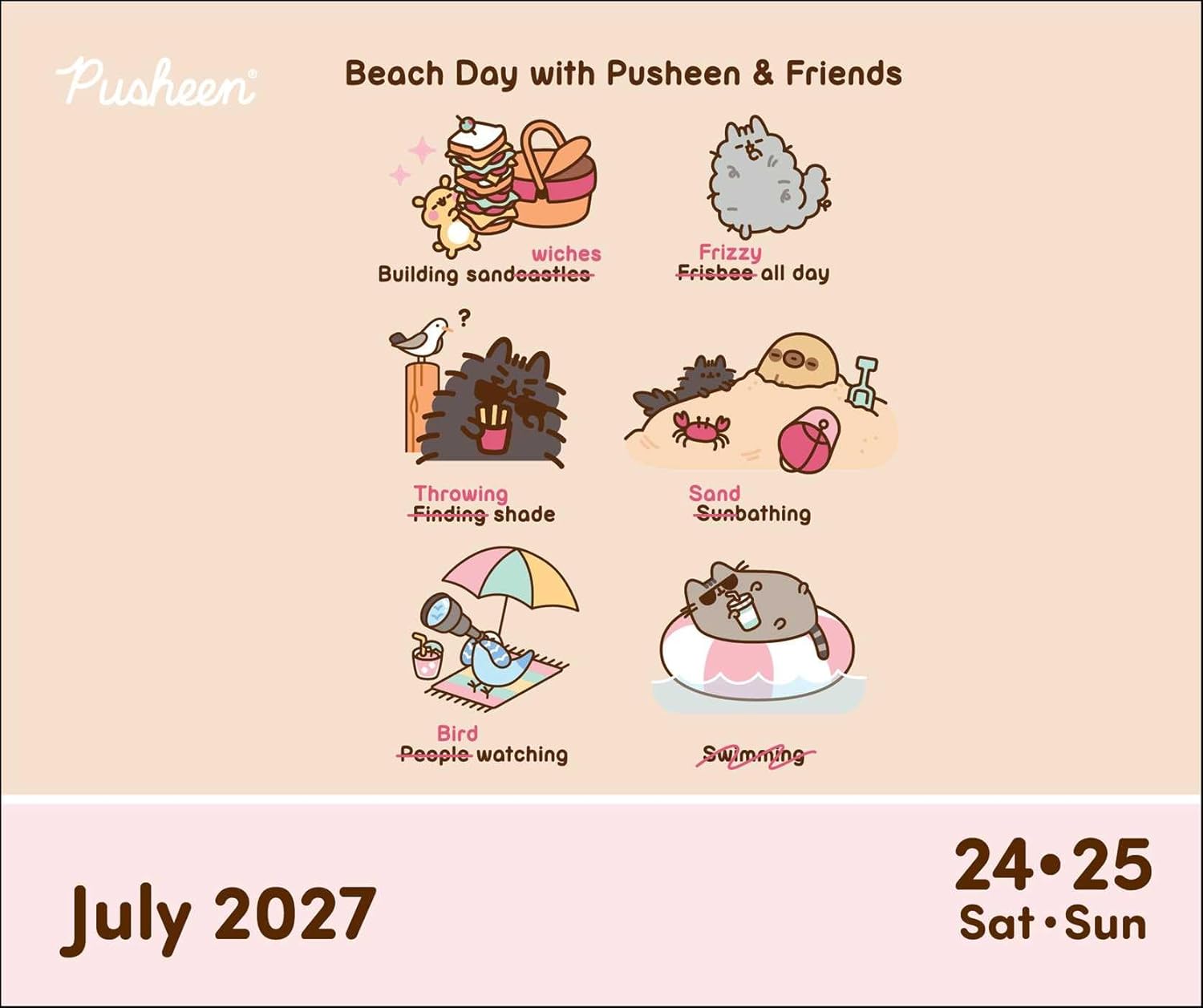 2027 Pusheen - Daily Boxed Page-A-Day Calendar