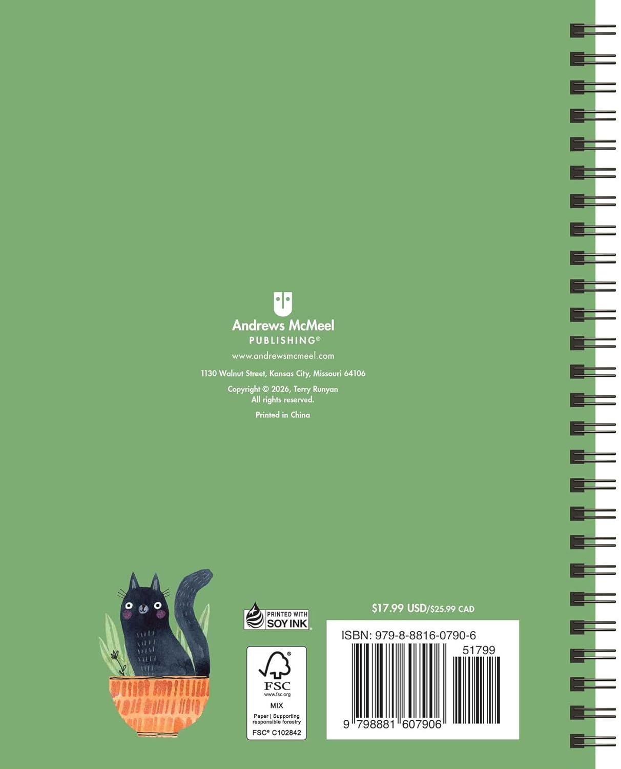 2027 Feline: Terry Runyan's Cats - Weekly and Monthly Diary/Planner