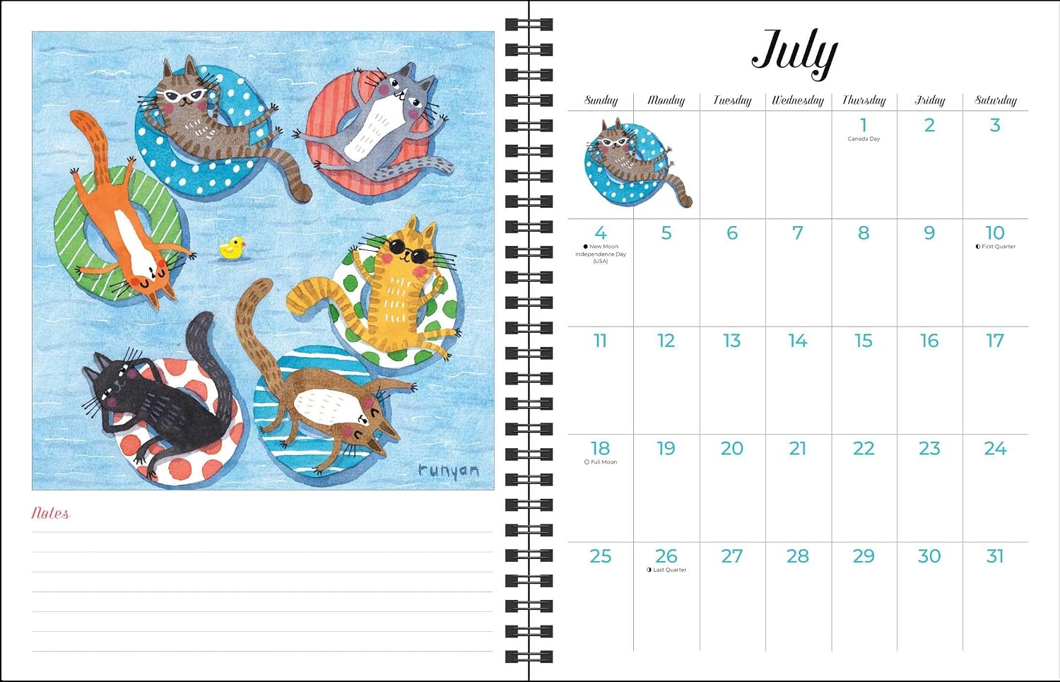 2027 Feline: Terry Runyan's Cats - Weekly and Monthly Diary/Planner