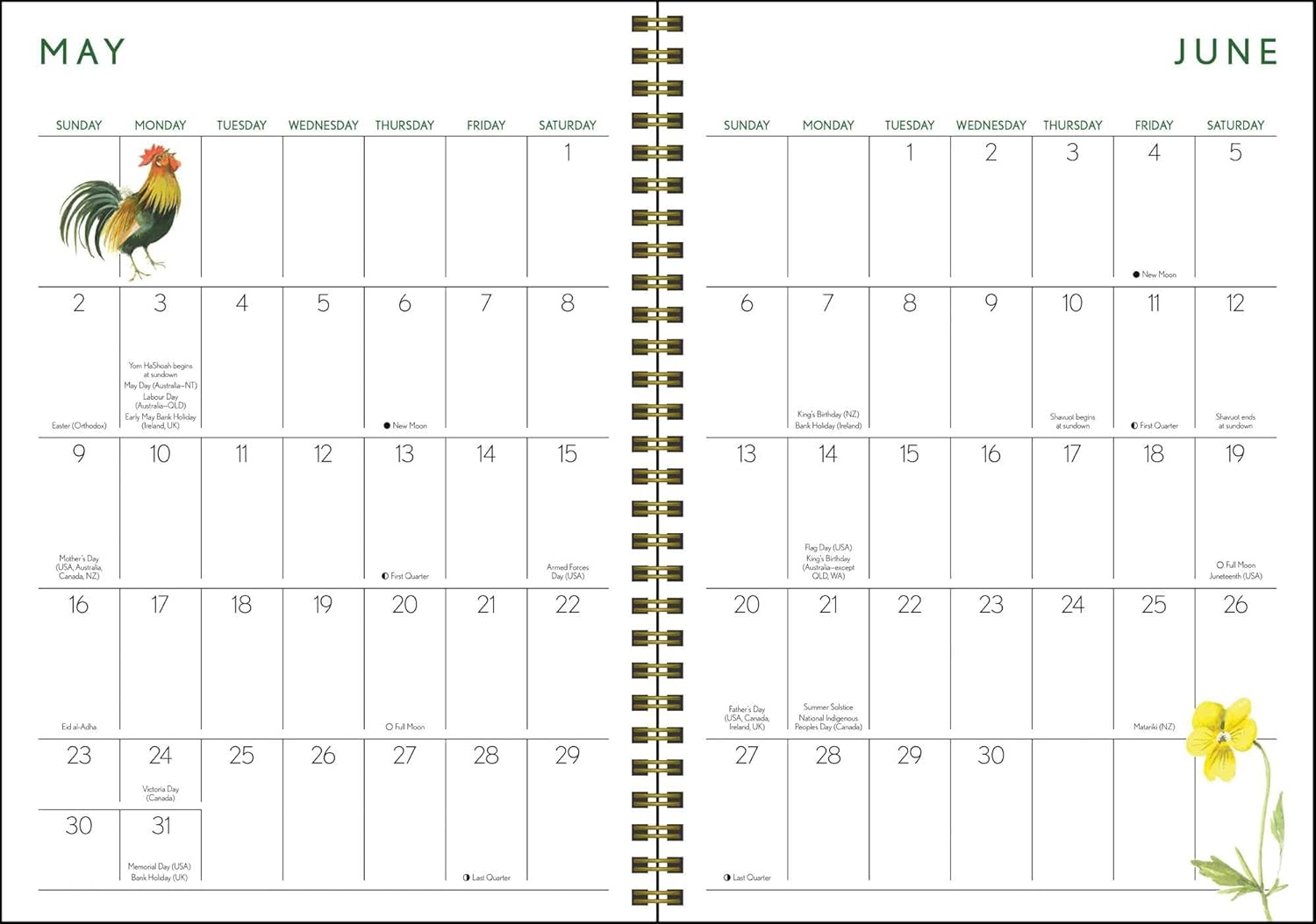 2027 Marjolein Bastin: Nature's Inspiration - Weekly and Monthly Diary/Planner