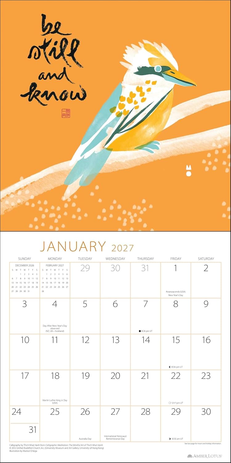 2027 Thich Nhat Hanh: Touching Peace - Square Wall Calendar