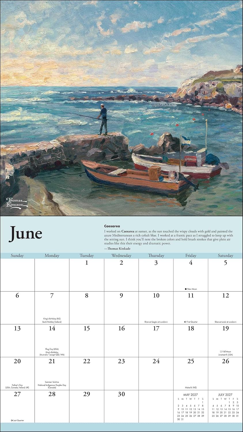 2027 Thomas Kinkade Travels - Deluxe Wall Calendar