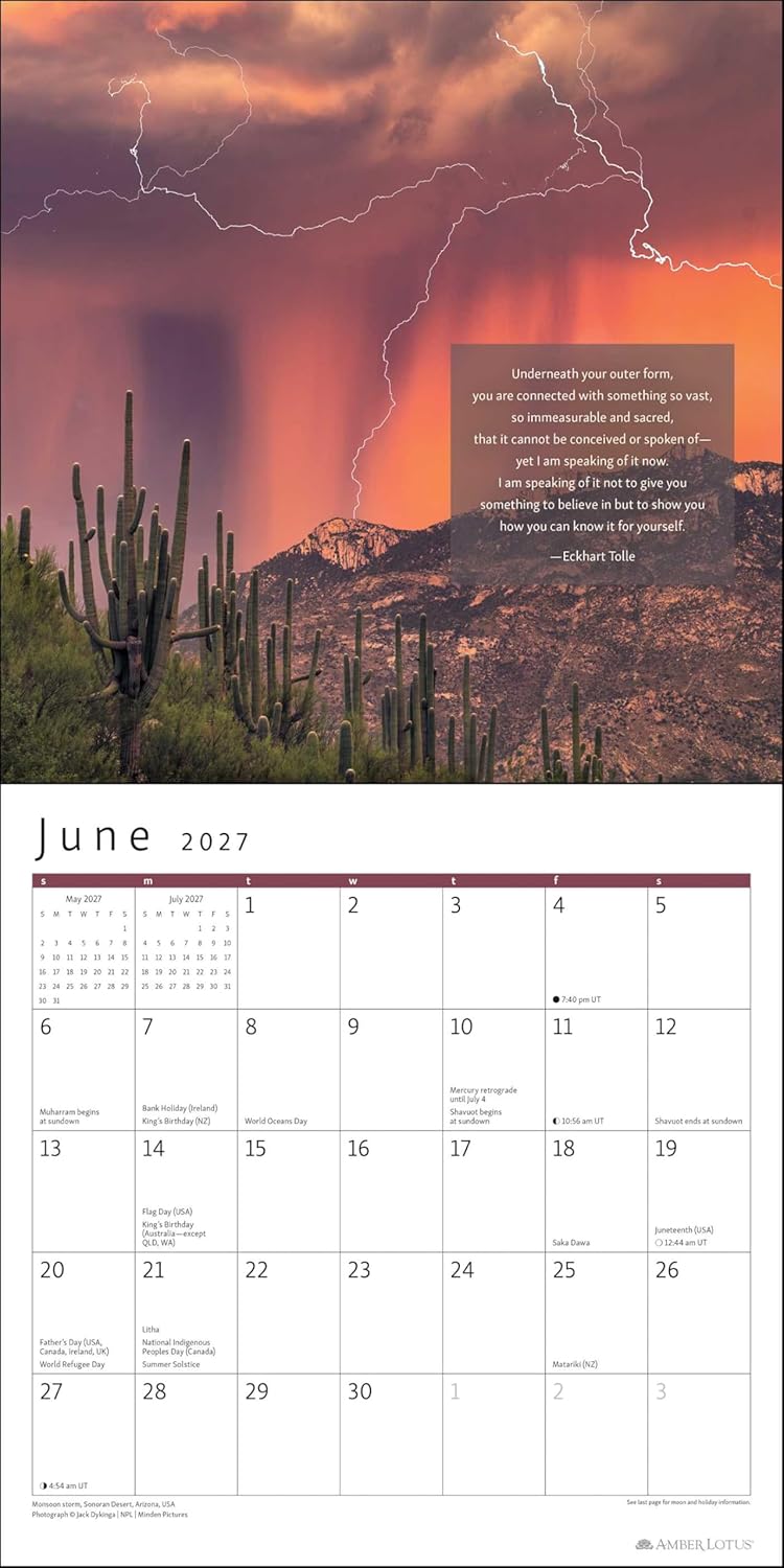 2027 Power of Now: Eckhart Tolle - Square Wall Calendar