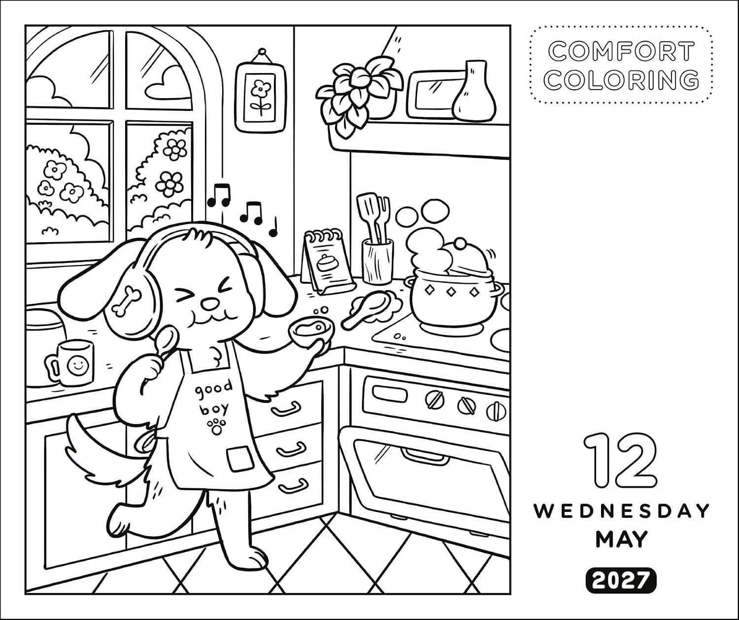 2027 Comfort Coloring - Daily Boxed Page-A-Day Calendar