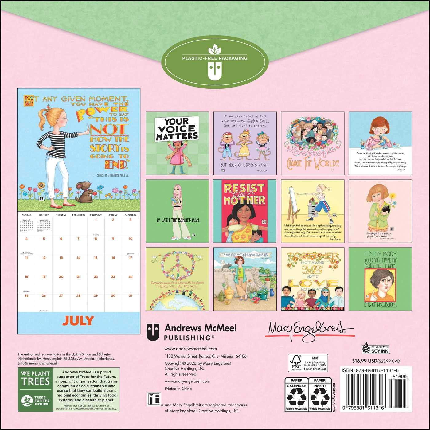2027 Mary Engelbreit's Your Voice Matters - Square Wall Calendar