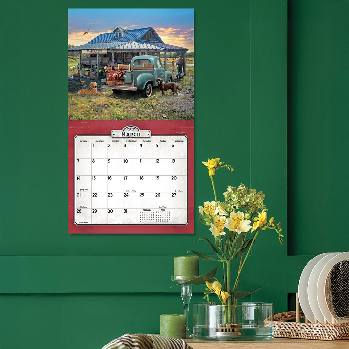 2027 Nostalgic Main Street - Deluxe Wall Calendar by Greg Giordano