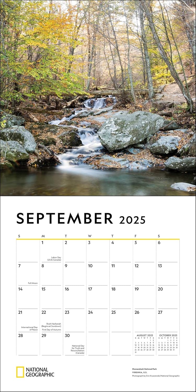 2025 National Geographic: National Parks - Square Wall Calendar