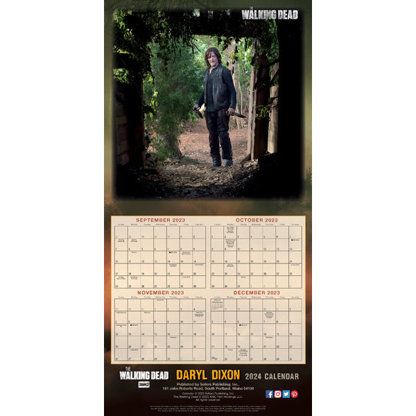 2024 AMC The Walking Dead Daryl Dixon Square Wall Calendar
