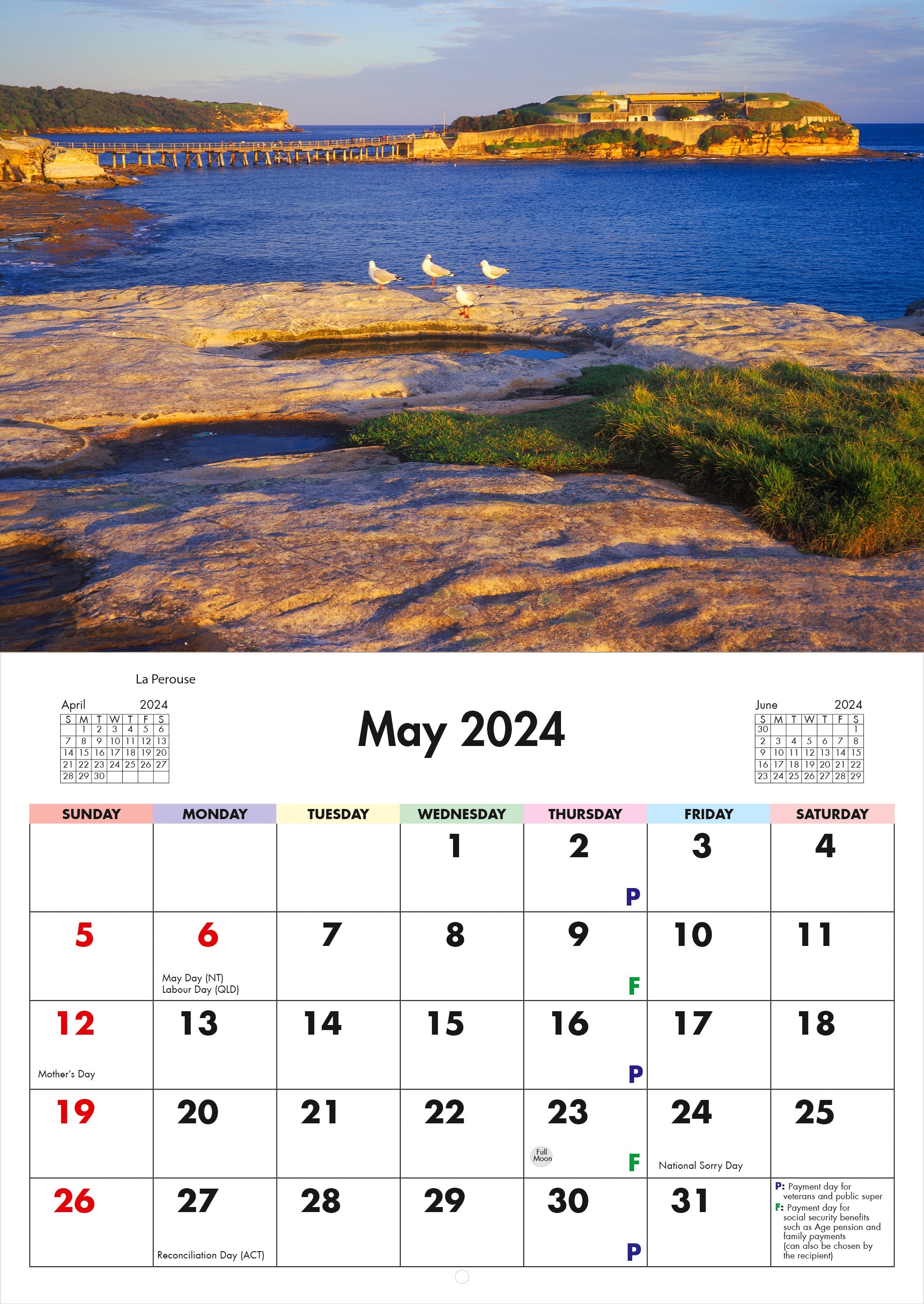 2024 Sydney Beaches - Horizontal Wall Calendar  SOLD OUT