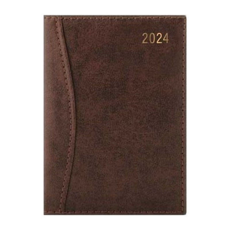 2024 Brown D-Range Leatherette - Daily Diary/Planner  SOLD OUT