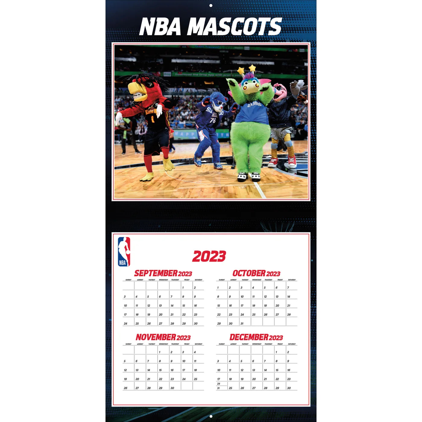 2024 NBA Mascots Square Wall Calendar Sports Calendars by LANG