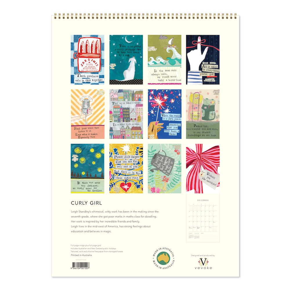 2027 Curly Girl - Deluxe Wall Calendar
