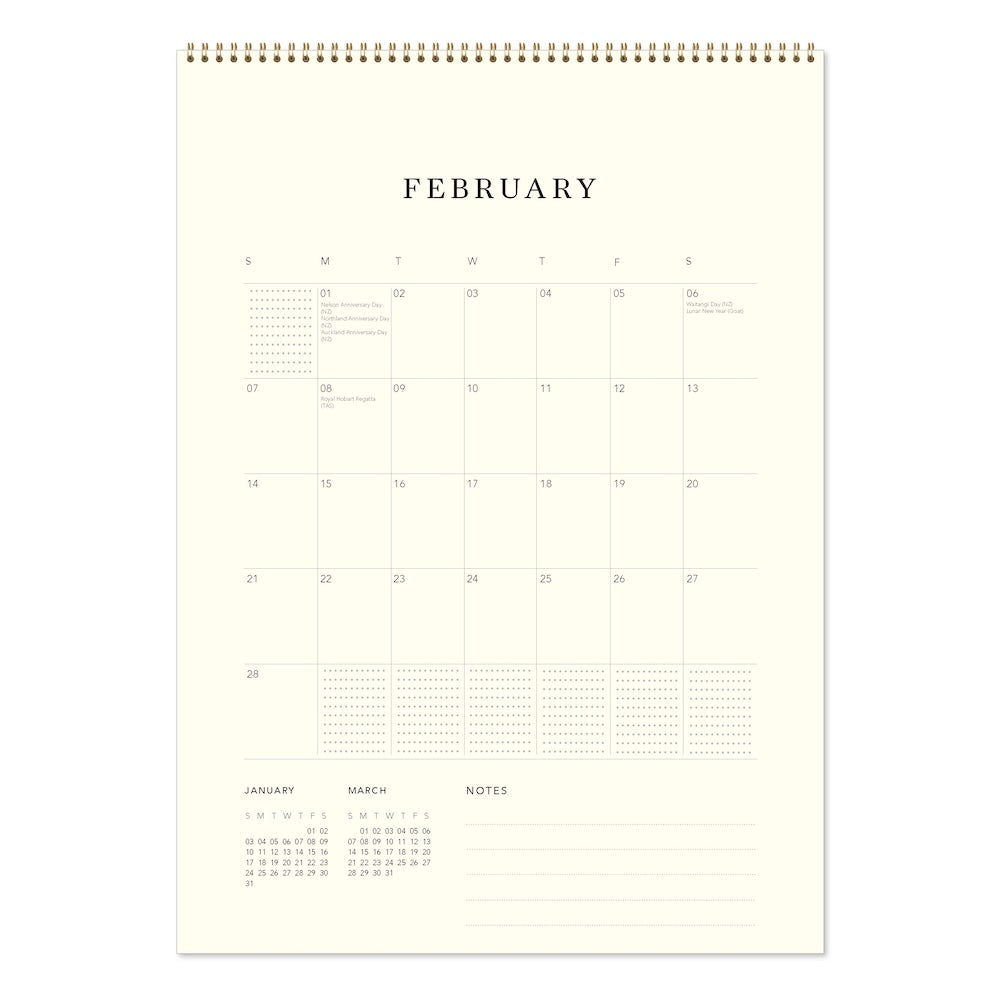 2027 Reddish Design - Deluxe Wall Calendar