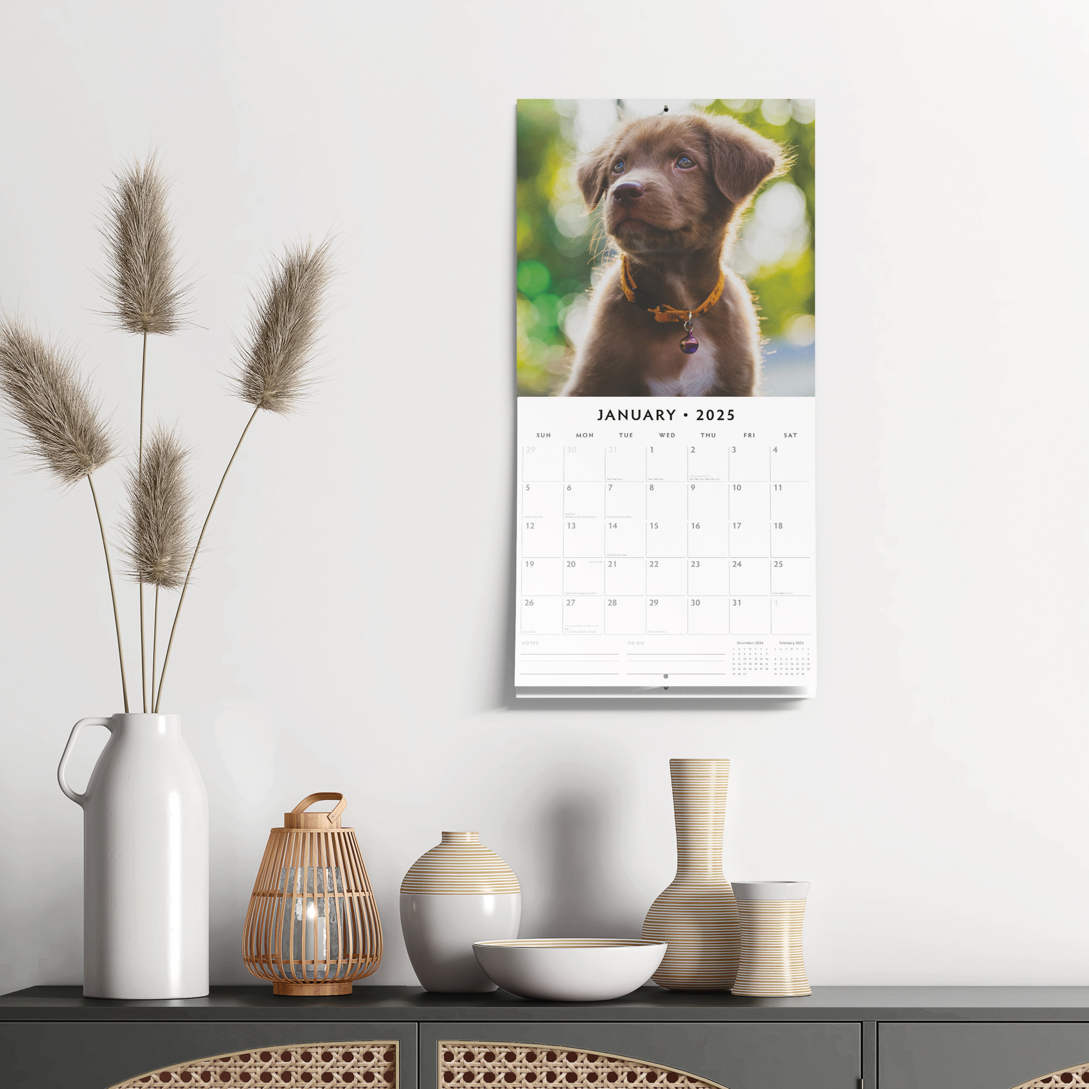 2025 Adorable Dogs - Square Wall Calendar