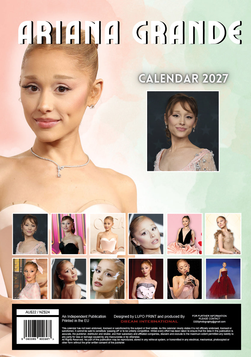 2027 Ariana Grande - A3 Wall Calendar