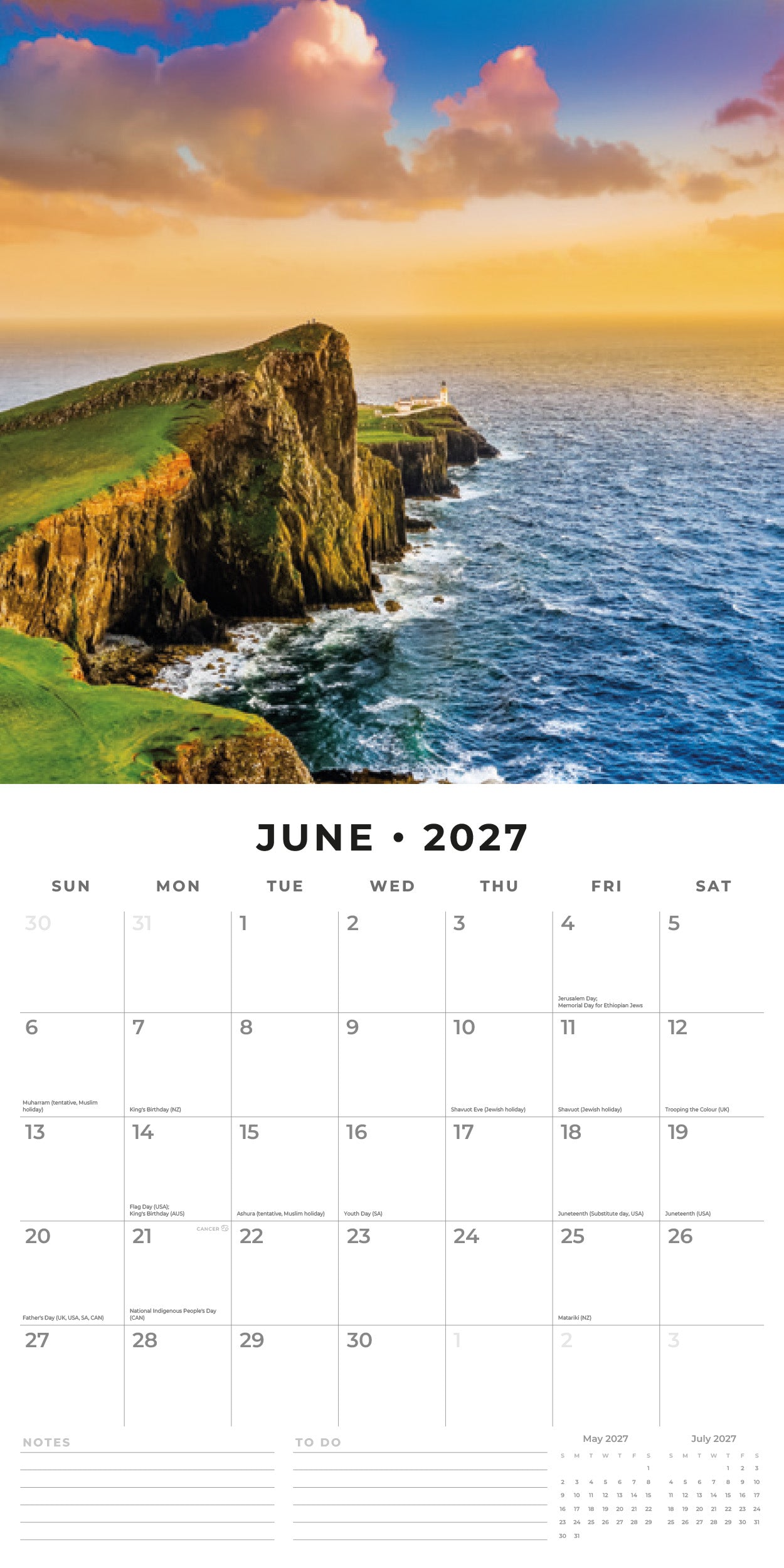 2027 Beautiful Britain - Square Wall Calendar