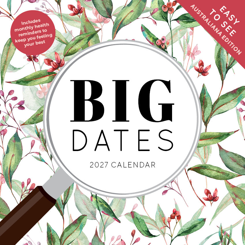 2027 Big Dates-Australiana - Square Wall Calendar