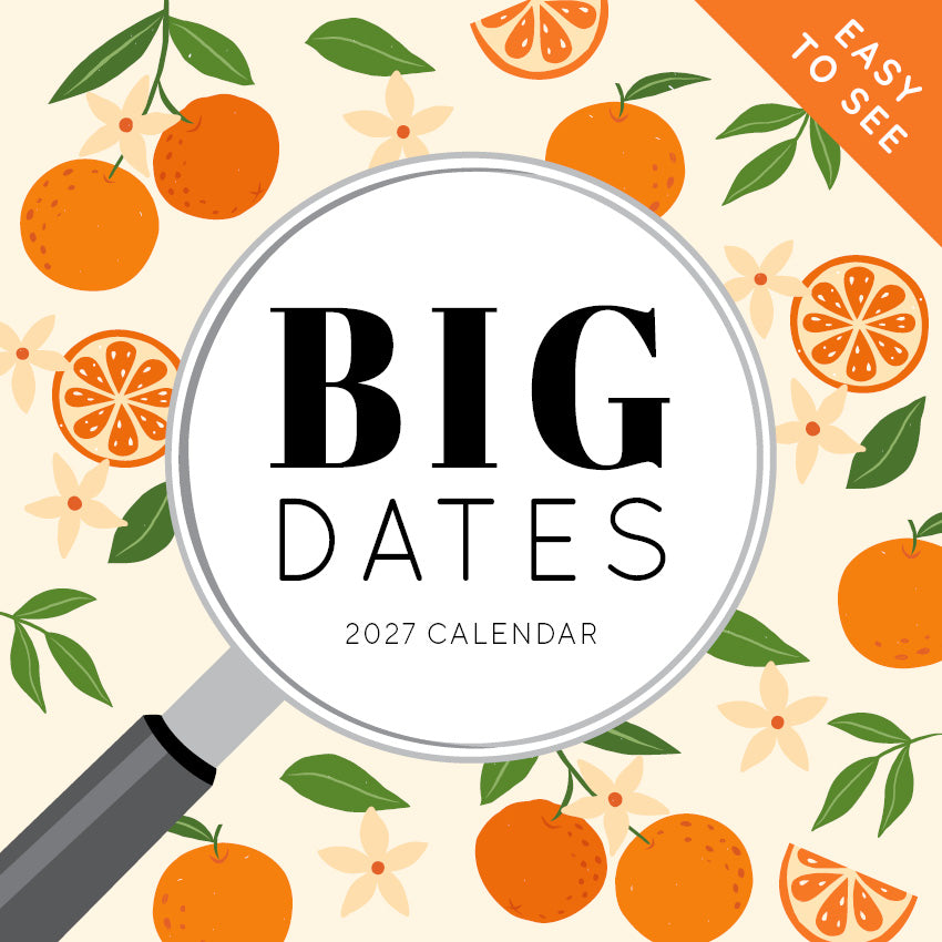 2027 Big Dates-Easy-To-See - Square Wall Calendar