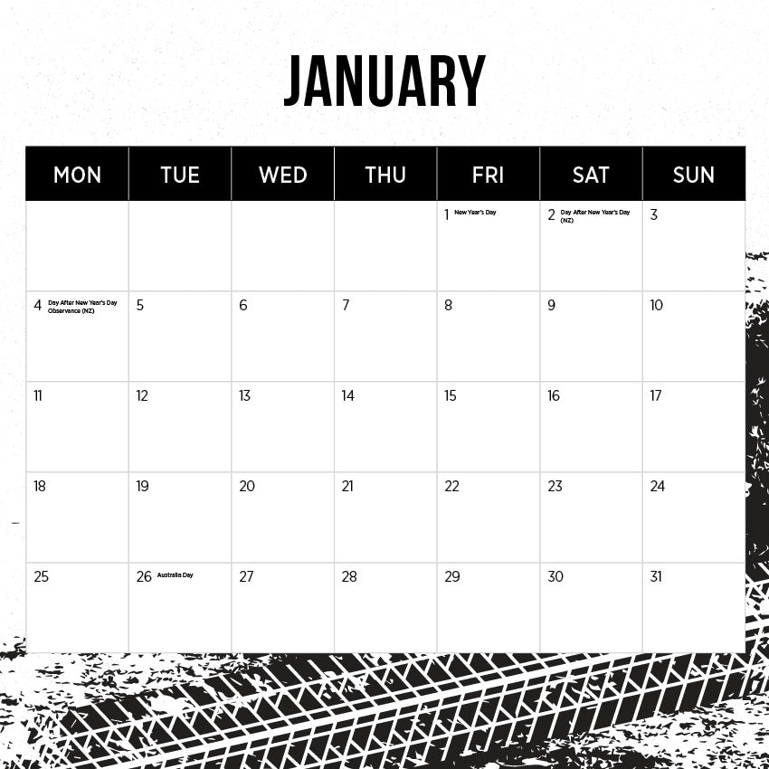 2027 Big Rigs    - Square Wall Calendar